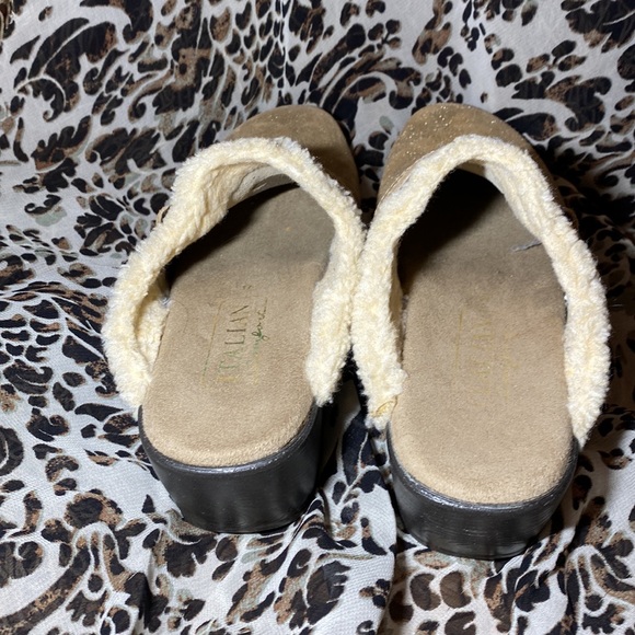 Italian clogs size 8 (I think). Gold. Worn once or twice with socks. - Picture 5 of 7